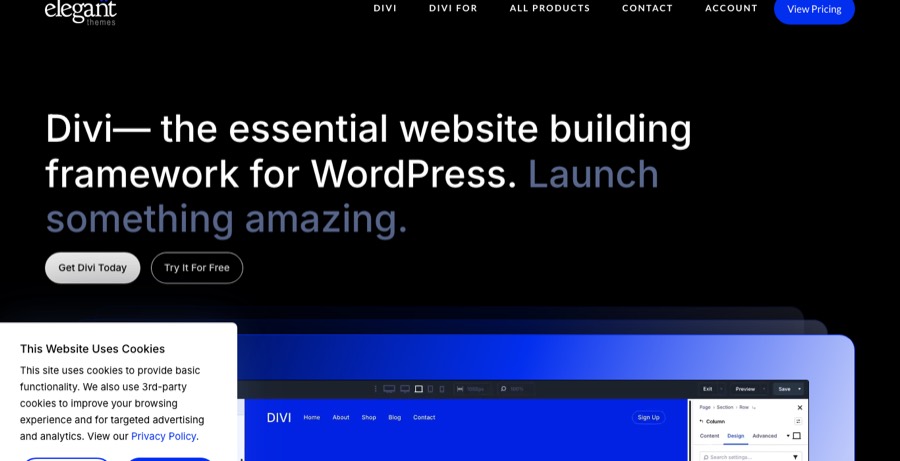 Divi homepage: the WordPress theme and visual page builder